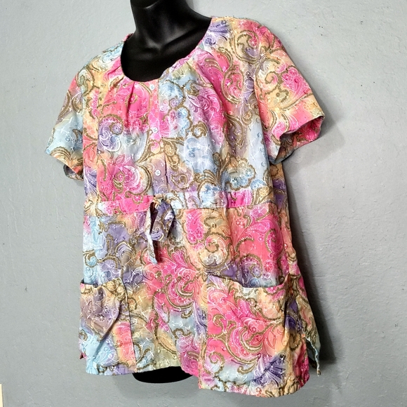 Elan Women's Scrub Top L - Picture 2 of 5